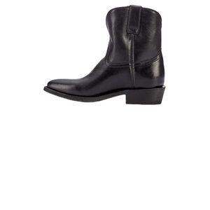 FRYE WOMEN'S BILLY SHORT POINTED SHAPED TOE WESTERN BLACK BOOTS SIZE 9 PRE-OWNED